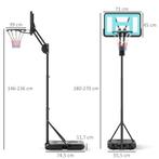 TRUUSK SPORTNOW Basketbalring Met Standaard Rol 146-236 Cm H, Verzenden, Nieuw