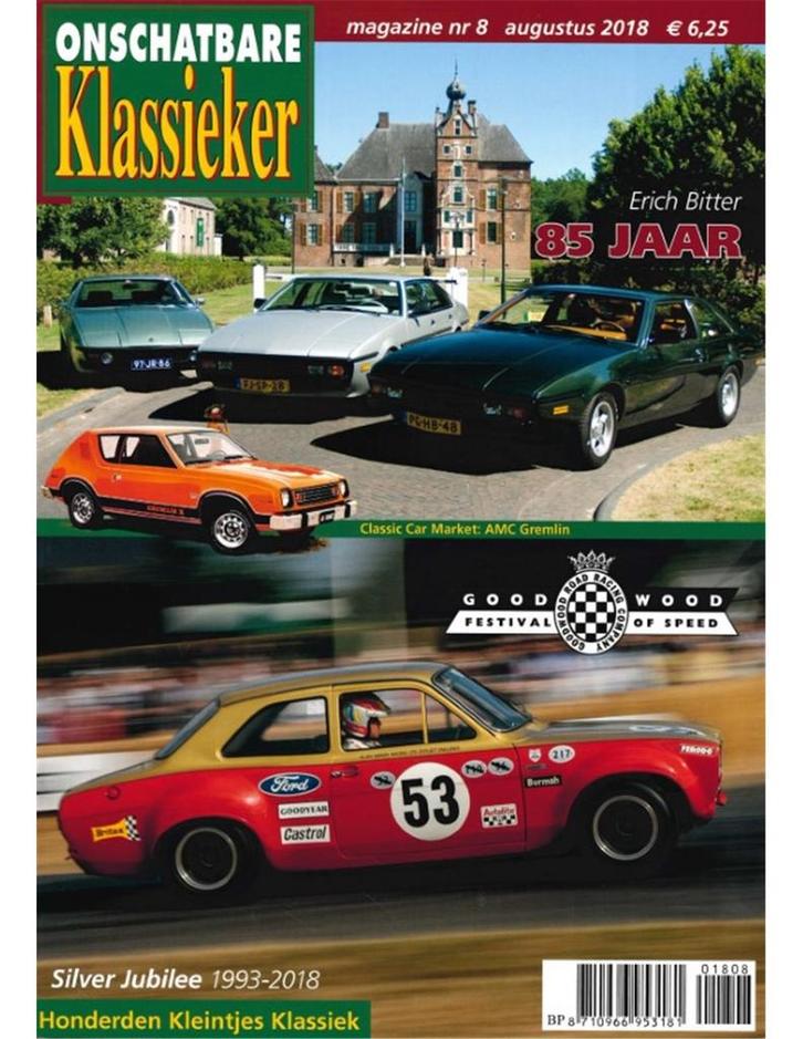 2018 ONSCHATBARE KLASSIEKER MAGAZINE 08 NEDERLANDS, Boeken, Auto's | Folders en Tijdschriften