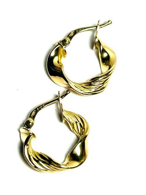 Zonder Minimumprijs - Hoepel oorbellen - 18 karaat Geel goud, Sieraden, Tassen en Uiterlijk, Antieke sieraden