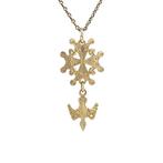 Gouden vintage hugenoten kruis hanger 14 krt, Sieraden, Tassen en Uiterlijk, Kettinghangers, Ophalen of Verzenden, Nieuw