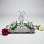 Drankservies (7) - Kristal, Glas - Likeurservice, Antiek en Kunst