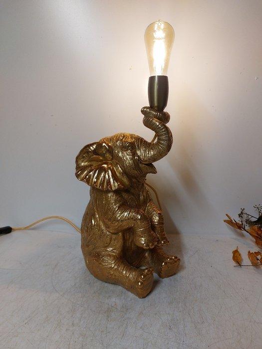 Beeld, olifant met lamp - 44 cm - polyresin, Antiek en Kunst, Kunst | Designobjecten