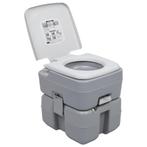 vidaXL Kampeertoilet draagbaar 20 + 10 L grijs, Verzenden, Nieuw