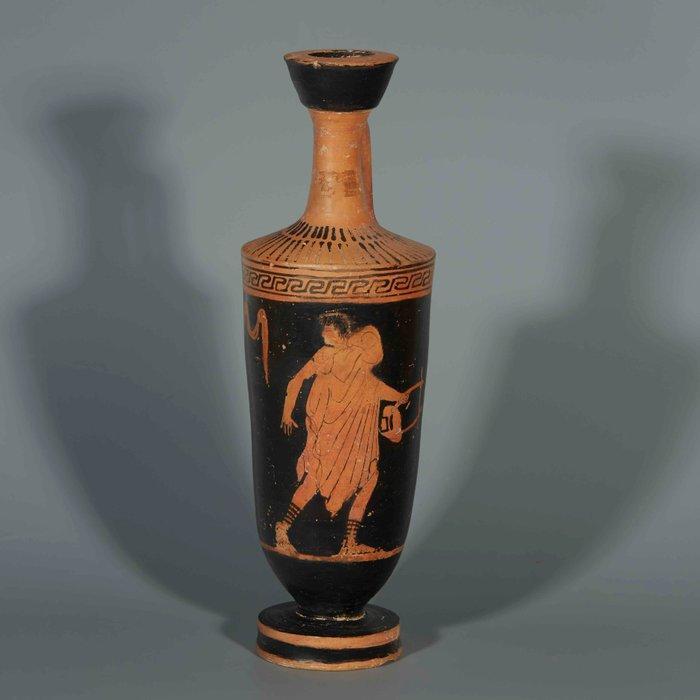 Oud-Grieks Keramiek Lekythos. ca. 5e eeuw v.Chr. Hoogte 22,5, Verzamelen, Mineralen en Fossielen