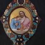 Wijvatervat in Emaille - Antiek - Emaille, Messing, Onyx -, Antiek en Kunst