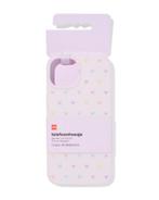 HEMA Telefoonhoes iPhone 13/14 hartjesprint lichtroze, Verzenden, Nieuw