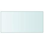 vidaXL Tafelblad 50x100 cm gehard glas transparant, Huis en Inrichting, Tafels | Eettafels, Verzenden, Nieuw