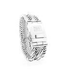 Zilveren Buddha to Buddha armband; Edwin Big XL, Ophalen of Verzenden, Gebruikt, Overige kleuren, Zilver