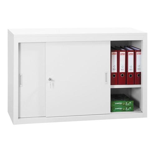-10% Lage Schuifdeurkast 120x75 - Wit, Zakelijke goederen, Kantoor en Winkelinrichting | Kantoormeubilair en Inrichting, Kast