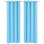 vidaXL Gordijnen met metalen ringen verduisterend 135x175, Verzenden, Nieuw