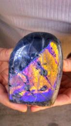 Labradoriet - zeldzame Goud + Paars Violet kleur Kameleon, Verzamelen, Mineralen en Fossielen