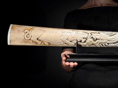 GEEN MINIMUMVERKOOPPRIJS - Gesneden grote gepatineerde, Antiek en Kunst, Kunst | Designobjecten