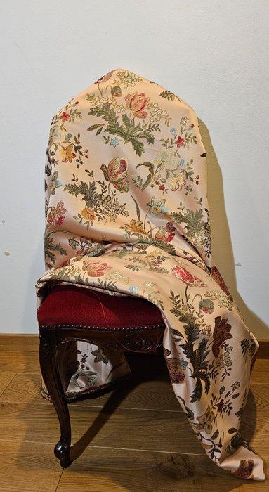 ROZE! 300x300cm!! Tessuto San Leucio bloemachtig in roze en, Antiek en Kunst, Antiek | Kleden en Textiel