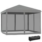 TRUUSK Outsunny Faltpavillon Pavillon Faltzelt 3x3m mit Seit, Tuin en Terras, Verzenden, Nieuw