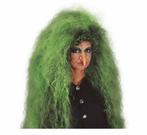 Zwart Groene Pruik Lang Haar, Nieuw, Verzenden
