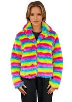 Carnavalsjas Bontjas Dames Regenboog - Festivales® NIEUW, Carnaval, Verzenden, Nieuw, Kleding