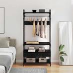 vidaXL Kledingkast Zwart eiken 89 x 39 x 184.5 cm Bewerkt, Huis en Inrichting, Kasten | Kledingkasten, Verzenden, Nieuw
