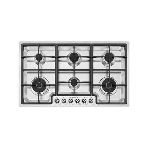 Smeg PGF962 Classica  Inbouw Gaskookplaat RVS 90x51cm, Witgoed en Apparatuur, Kookplaten, Inbouw, Gas, Nieuw, 5 kookzones of meer