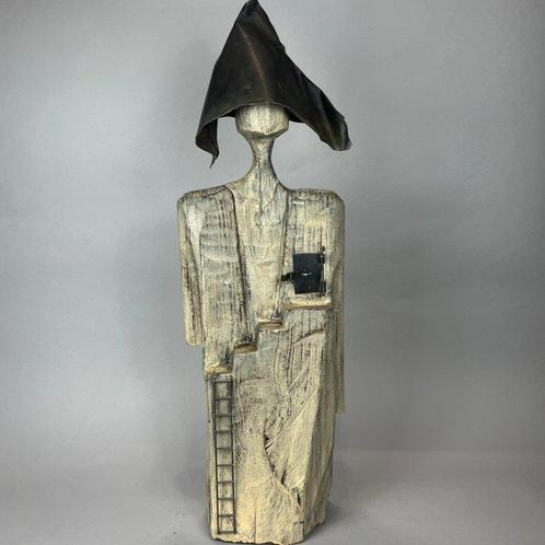 Karol Dusza (1972) - The pierrot ( 78cm, Wood ), Antiek en Kunst, Kunst | Schilderijen | Modern