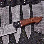 Keukenmes - Chefs knife - gevouwen staal, hout met smeden -