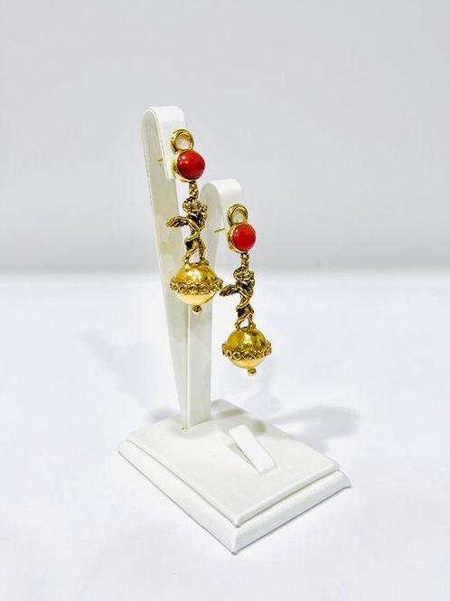 Zonder Minimumprijs - Oorbellen Zilver Koraal, Sieraden, Tassen en Uiterlijk, Oorbellen