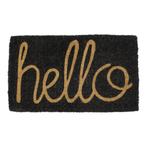 kokosmat handgeweven hello zwart 75cm*, Verzenden, Nieuw