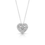 Ketting met hanger - 18 karaat Witgoud - 1.46ct. tw. Diamant