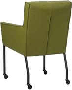 Groene leren moderne eetkamerstoel - Toledo Leer Apple Green, Huis en Inrichting, Stoelen, Nieuw, Leer, Ophalen of Verzenden, Eén