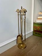 Openhaard accessoire - Messing - Haardset, paardenkoppen, Antiek en Kunst