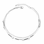 Fako Bijoux® - Enkelbandje - Sterretjes - Verzilverd, Verzenden, Nieuw