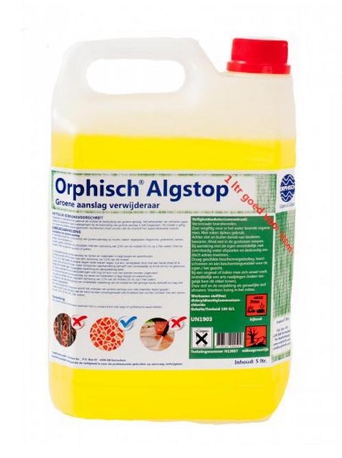 Orphisch algstop groene aanslag verwijderaar 5 liter, Zakelijke goederen, Machines en Bouw | Onderhoud en Reiniging, Verzenden