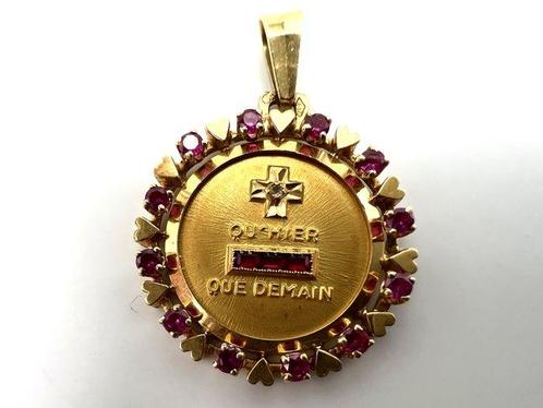 Zonder Minimumprijs - A. Augis - Hanger - 18 karaat Geel, Sieraden, Tassen en Uiterlijk, Antieke sieraden