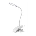 2dekans | Moderne LED lamp met Klemspot 230x410mm Wit – USB,, Huis en Inrichting, Lampen | Tafellampen, Ophalen of Verzenden, Nieuw