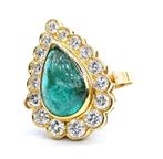 Armring - 18 karaat Geel goud - 9.50ct. tw. Smaragd -