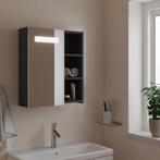 vidaXL Badkamerkast met spiegel en LED 45x13x52 cm grijs, Verzenden, Nieuw