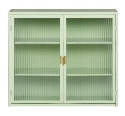 Wandkast met Deuren – Glas & IJzer, 3 Planken, Modern Design, Huis en Inrichting, Keuken | Keukenelementen, Nieuw, Verzenden