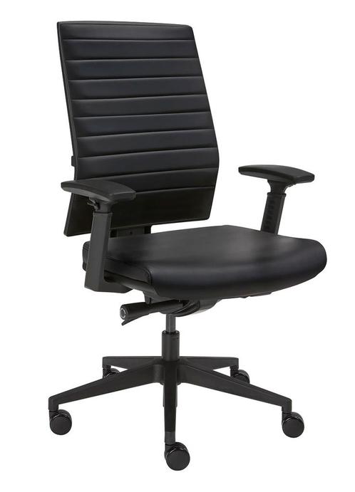 Bureaustoelen Haris Bureaustoel Deluxe Zwart Leatherlook, Zakelijke goederen, Kantoor en Winkelinrichting | Kantoormeubilair en Inrichting