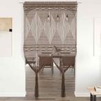 vidaXL Gordijn macramé 140x240 cm katoen taupe, Huis en Inrichting, Stoffering | Gordijnen en Lamellen, Verzenden, Nieuw