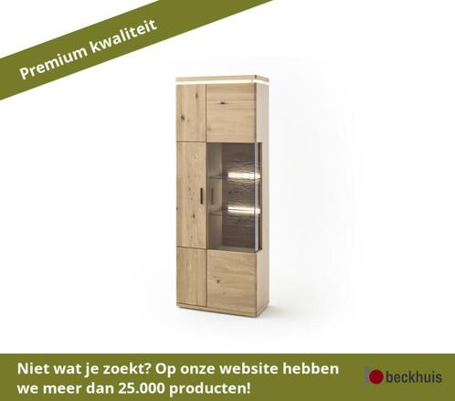 MCA Barcelona Combinatievitrine Hout/Bianco - Braun, Huis en Inrichting, Kasten | Dressoirs, Nieuw, Overige materialen, Ophalen of Verzenden