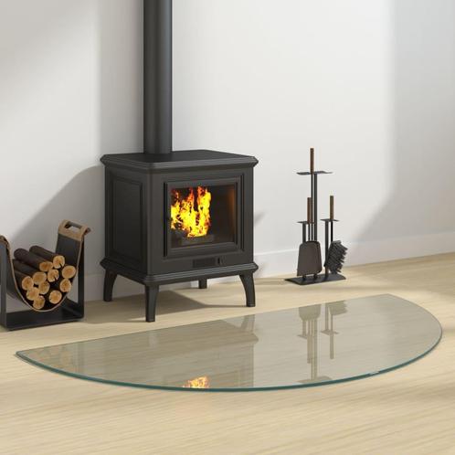 vidaXL Glasplaat voor open haard halfrond 1200x600 mm, Doe-het-zelf en Verbouw, Glas en Ramen, Nieuw, Verzenden