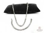 Heren set: zilverkleurige roestvrij stalen ketting & armband, Verzenden, Nieuw