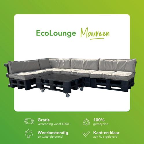 Palletbank van kunststof - Pallet Tuinset, Tuin en Terras, Tuinsets en Loungesets, Bank, Bijzettafel, Nieuw, Kunststof, Loungeset