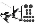 Professionele halterbank set - 60 kg gewichten, verstelba..., Ophalen of Verzenden, Nieuw