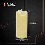 Ruhhy LED Kaarsen 4-delig – 12,5 cm – Warm Wit Flikker, Ophalen of Verzenden, Nieuw
