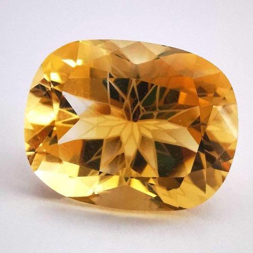 Zonder Minimumprijs Citrien - 30.00 ct - Antwerp Laboratory, Sieraden, Tassen en Uiterlijk, Edelstenen