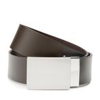 DTCH.FIT Leren riem duo Virgil Donkerbruin & - Maat: 95 cm, 95 tot 105 cm, Overige kleuren, Echt leder, Nieuw