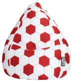 BeanBag Voetbal XL - Rood/Wit, Huis en Inrichting, Zitzakken, Verzenden, Nieuw