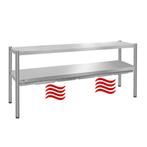 GGM Gastro | Warmtebrug PREMIUM - 2000x370mm - met 2 planken, Verzenden, Nieuw in verpakking, Overige typen