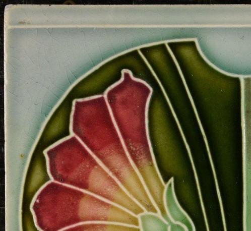 Jugendstil Tegel - Tonindustrie Offstein - Art Nouveau -, Antiek en Kunst, Antiek | Glas en Kristal