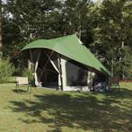 vidaXL Familie Tipi Tent met dak Groen 508 x 470 x 300 cm, Caravans en Kamperen, Tenten, Verzenden, Nieuw